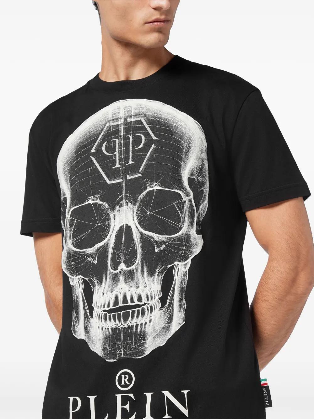 Skull-print cotton T-shirt Product Image