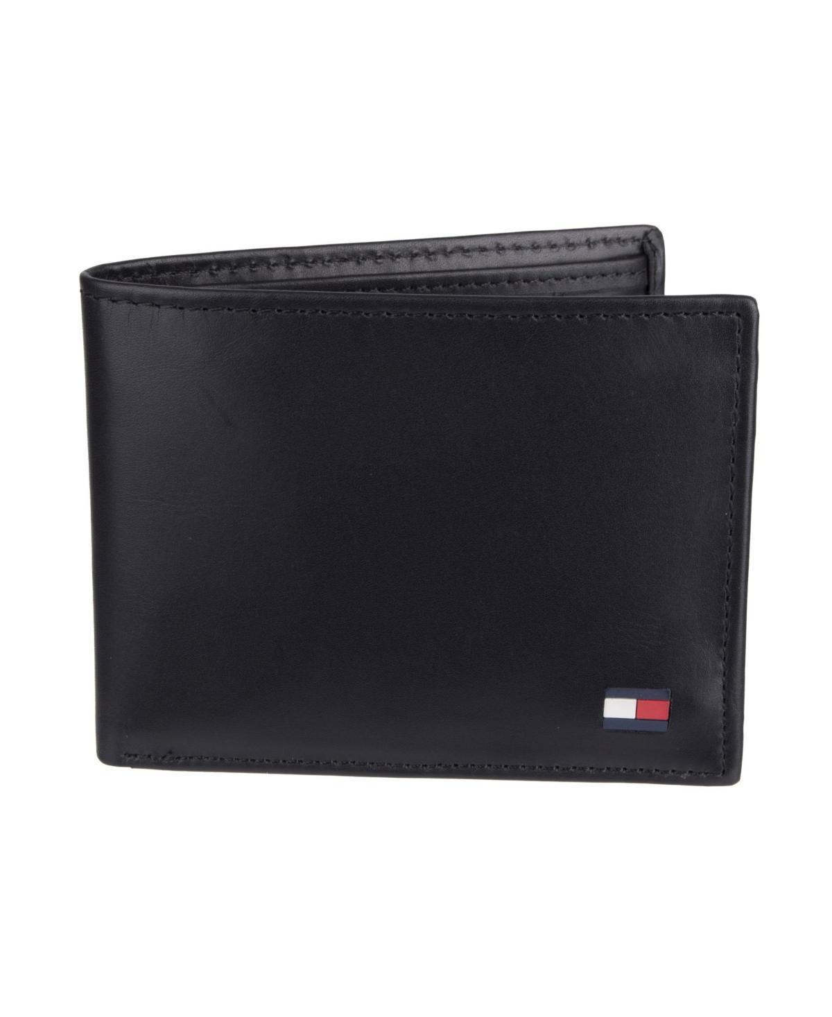 Mens Tommy Hilfiger Leather Passcase Wallet - Navy Product Image