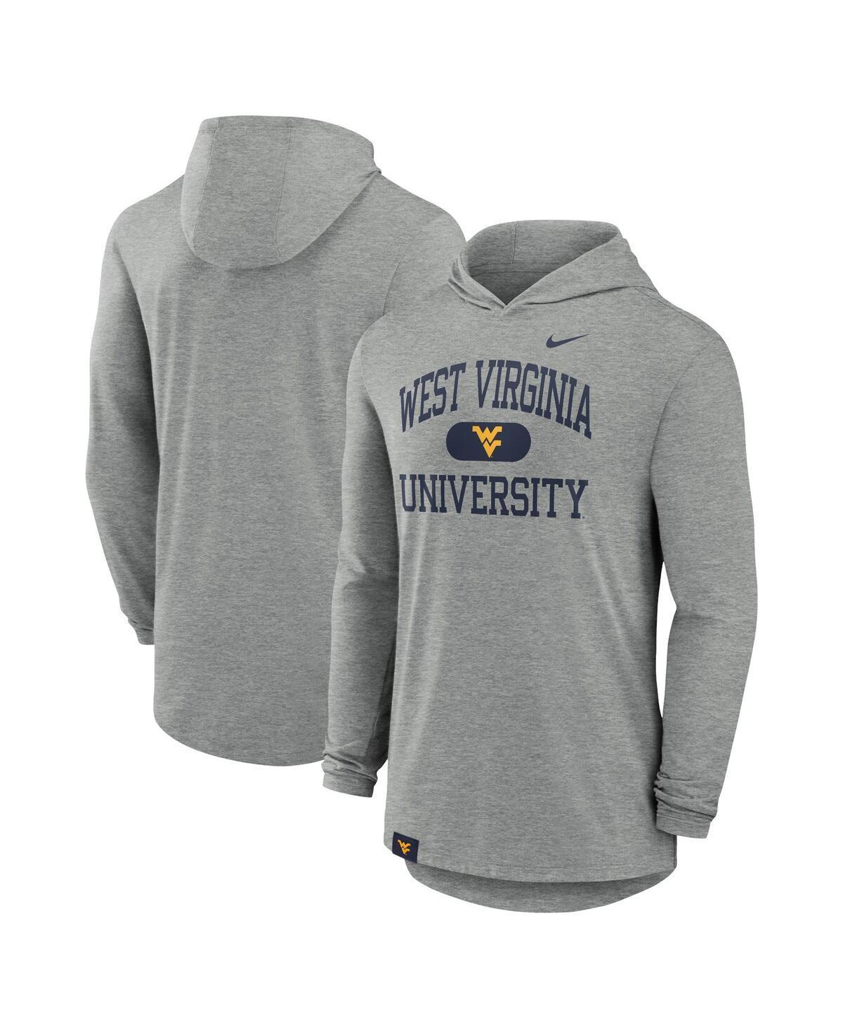 West Virginia Mountaineers Blitz Nike Men's Dri-FIT College Long-Sleeve Hooded T-Shirt Product Image