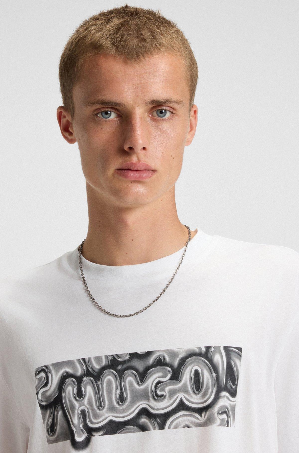 All-gender cotton-jersey T-shirt with graphic print Product Image