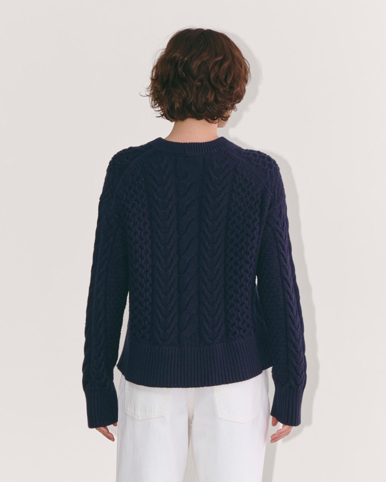 Womens Cable Sweater in Everyday Cotton by Everlane Product Image