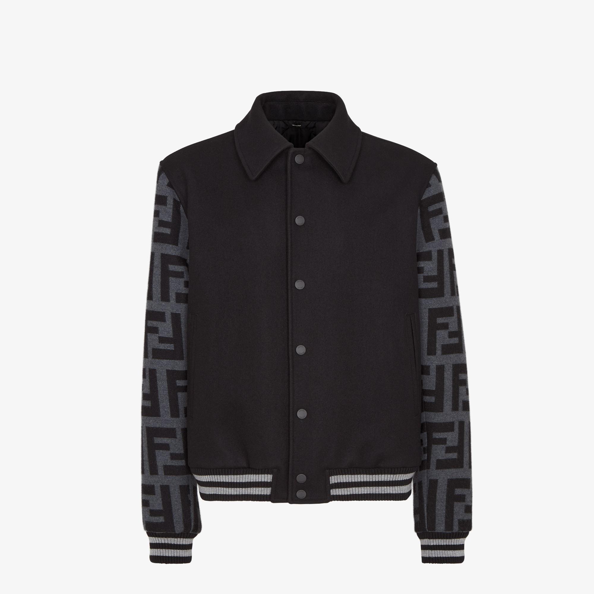 BlousonBlack wool bomber jacket Product Image