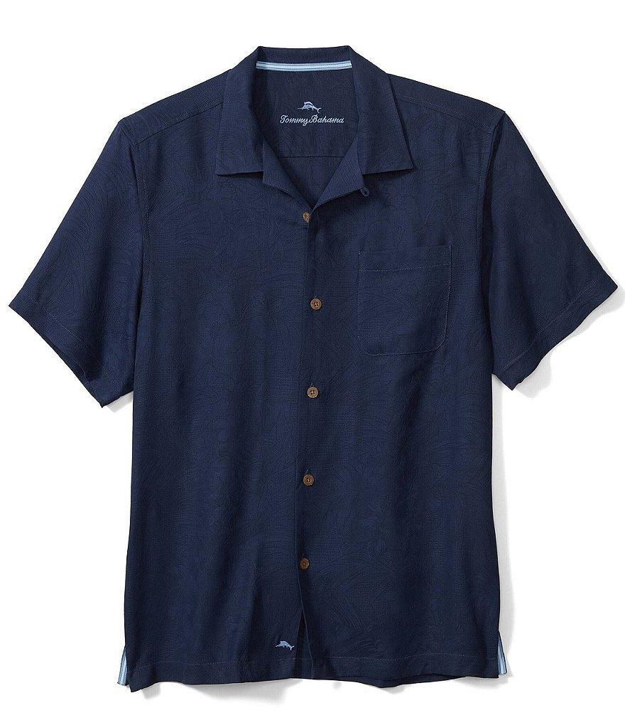 Tommy Bahama Solid Tropic Isle Short Sleeve Camp Collar Woven Shirt Product Image
