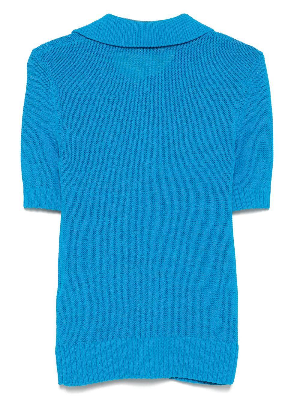knitted polo shirt Product Image