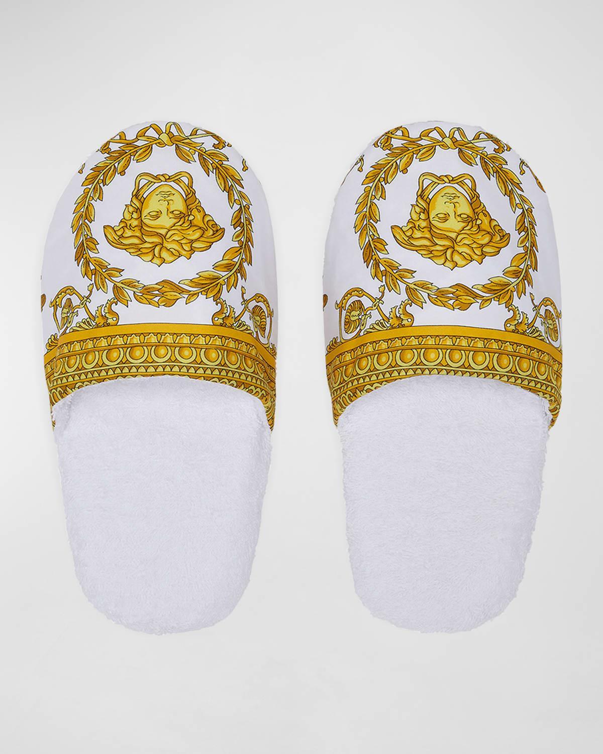 Men's Barocco-Print Mule Slippers Product Image