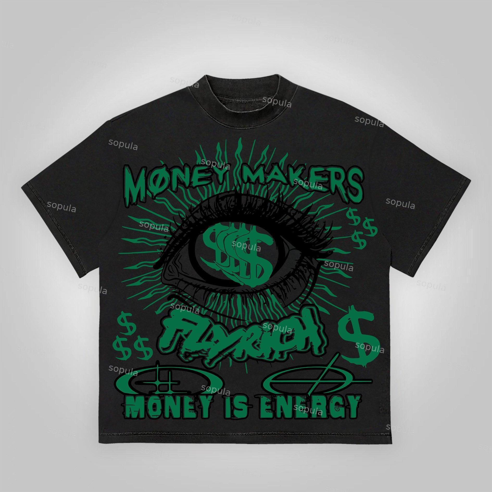 Money Makers Graphics Fly Rich Printed Casual T-Shirt Product Image