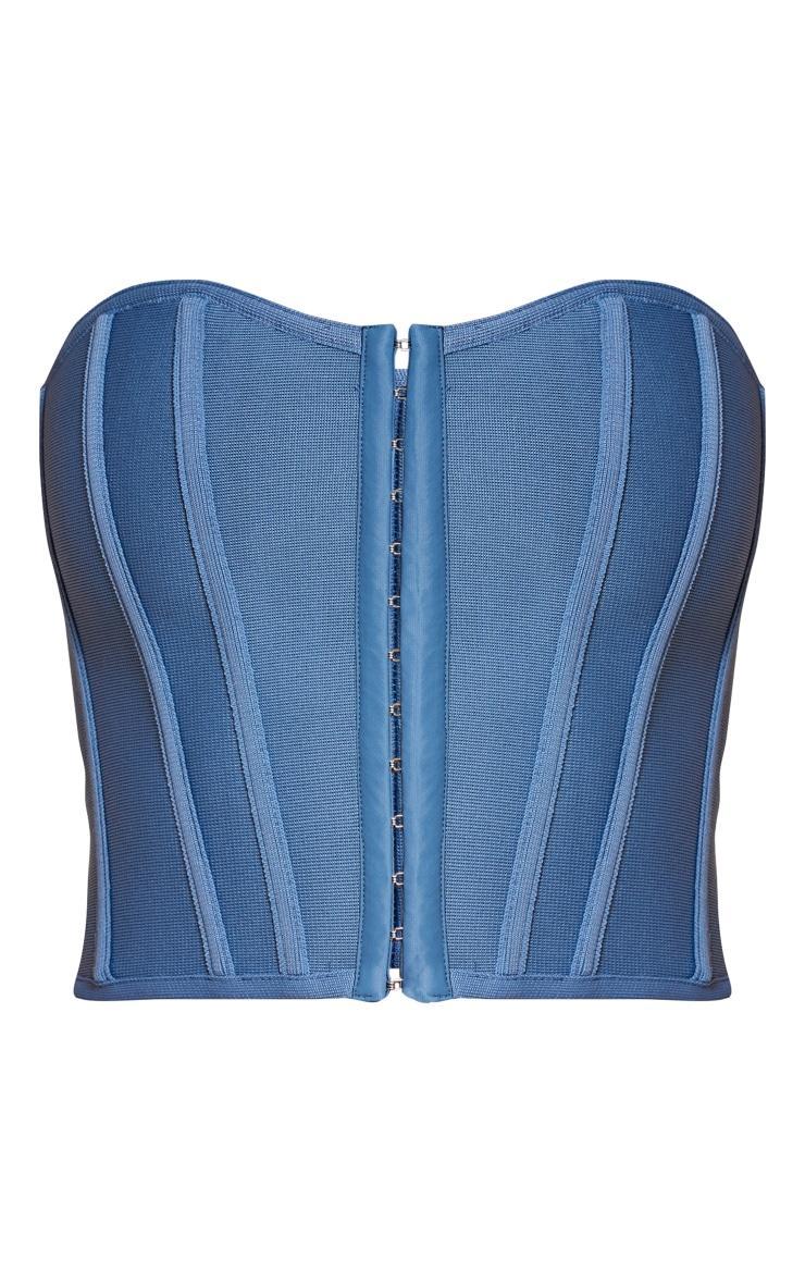 Blue Steel Bandage Hook And Eye Structured Corset Product Image