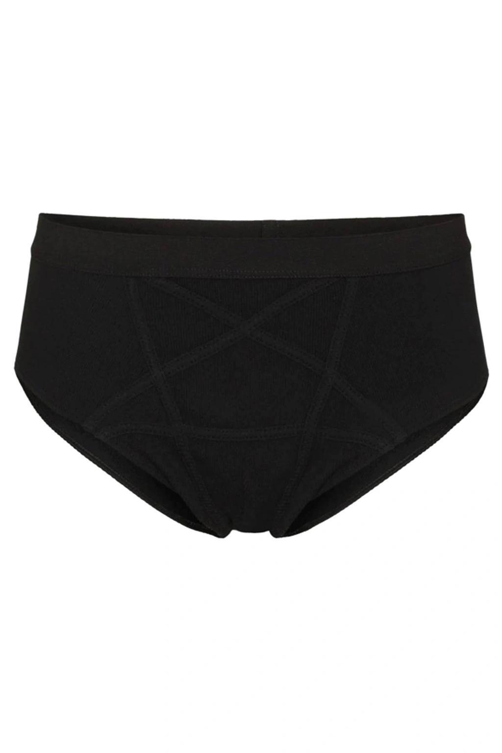 Penta Stitch-embellished Briefs In Black Product Image