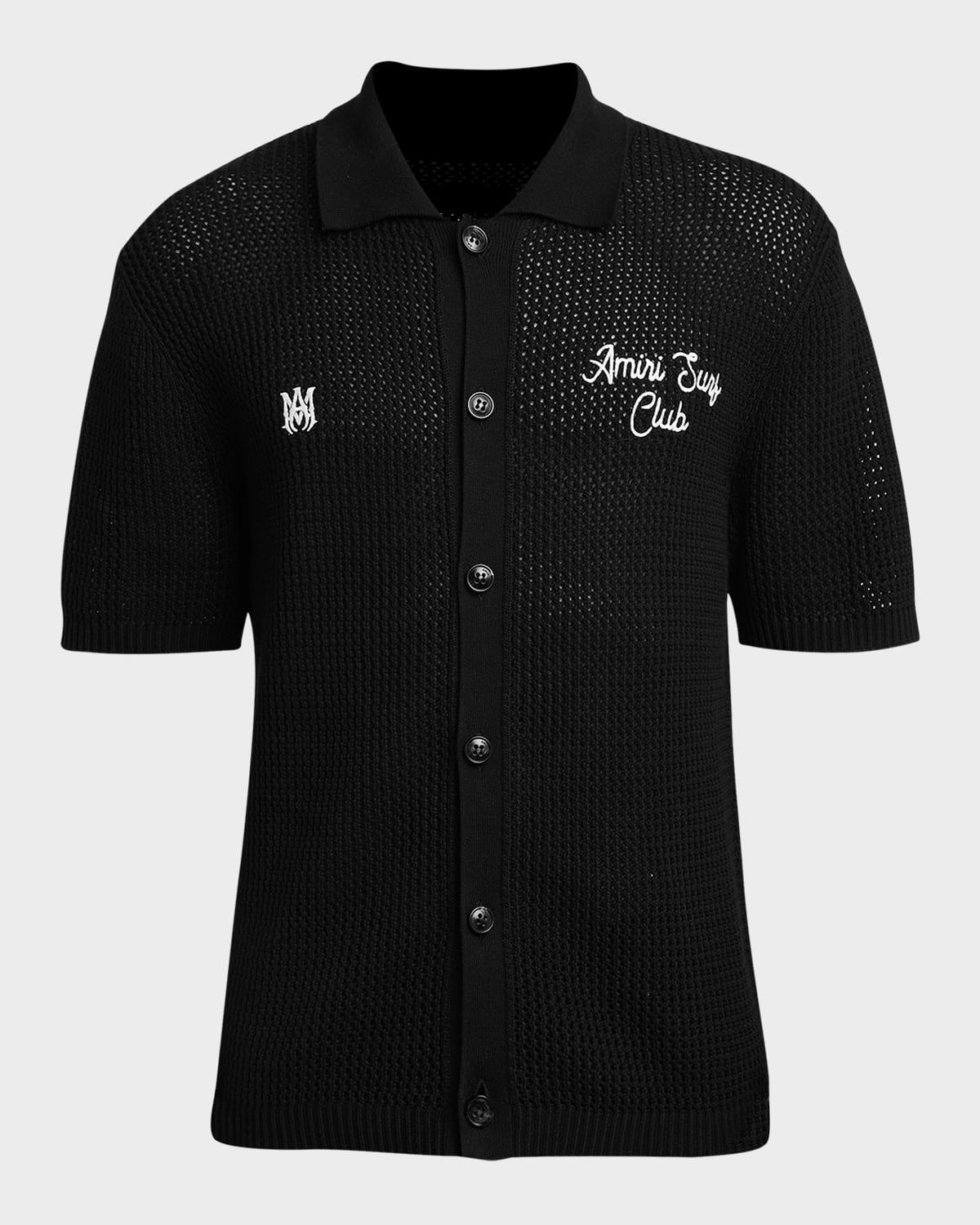 Mens Surf Club Crochet Polo Shirt Product Image