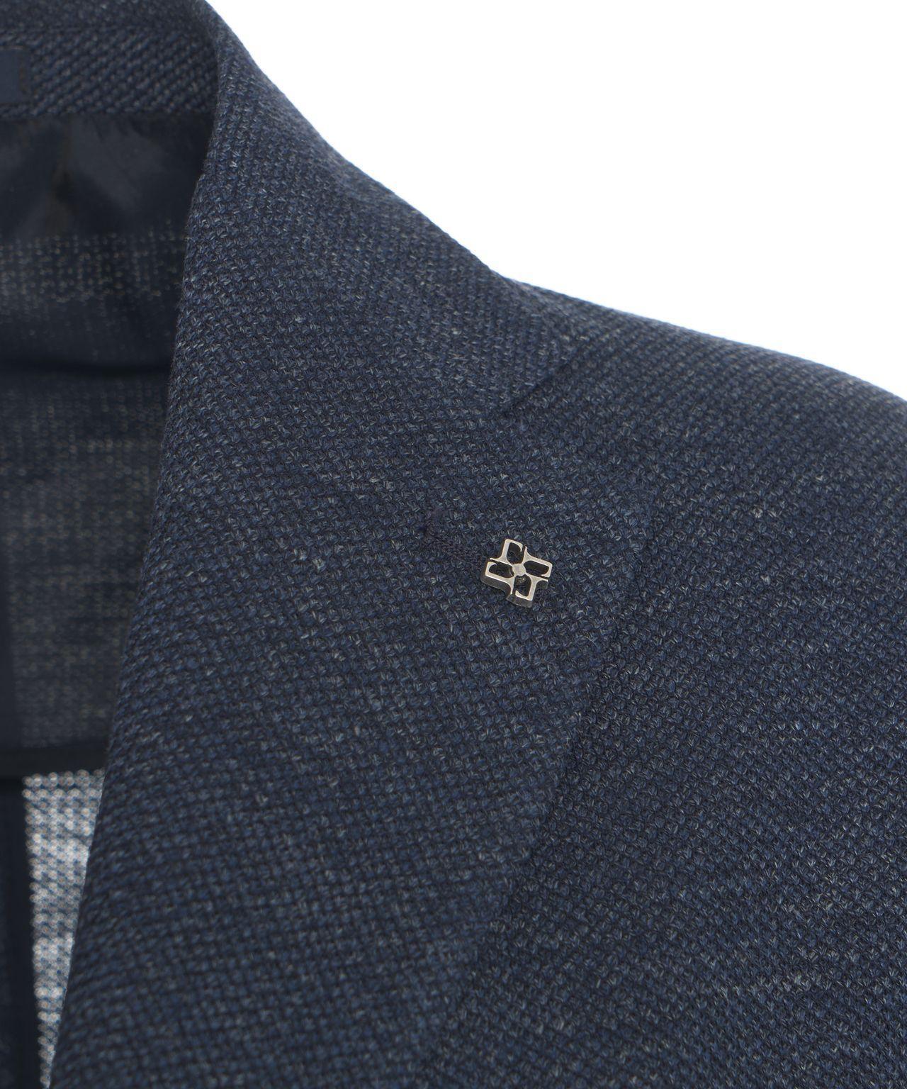 Single-breasted linen-blend blazer Product Image