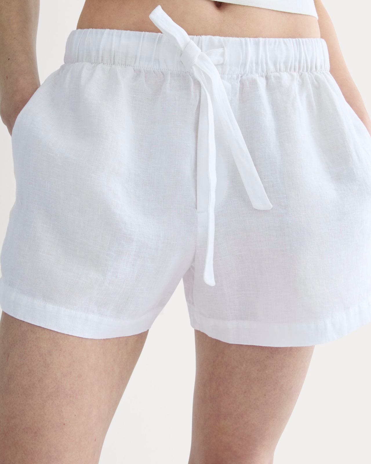 Womens Drawstring Boxer Short in Linen by Everlane Product Image