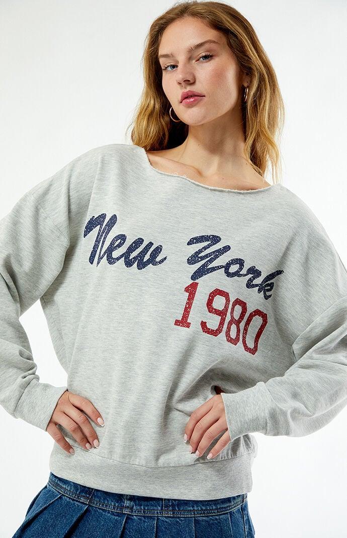 Women's New York 1980 Off-The-Shoulder Sweatshirt Product Image