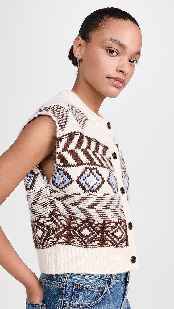 LE JEAN Fair Isle Vest | Shopbop Product Image