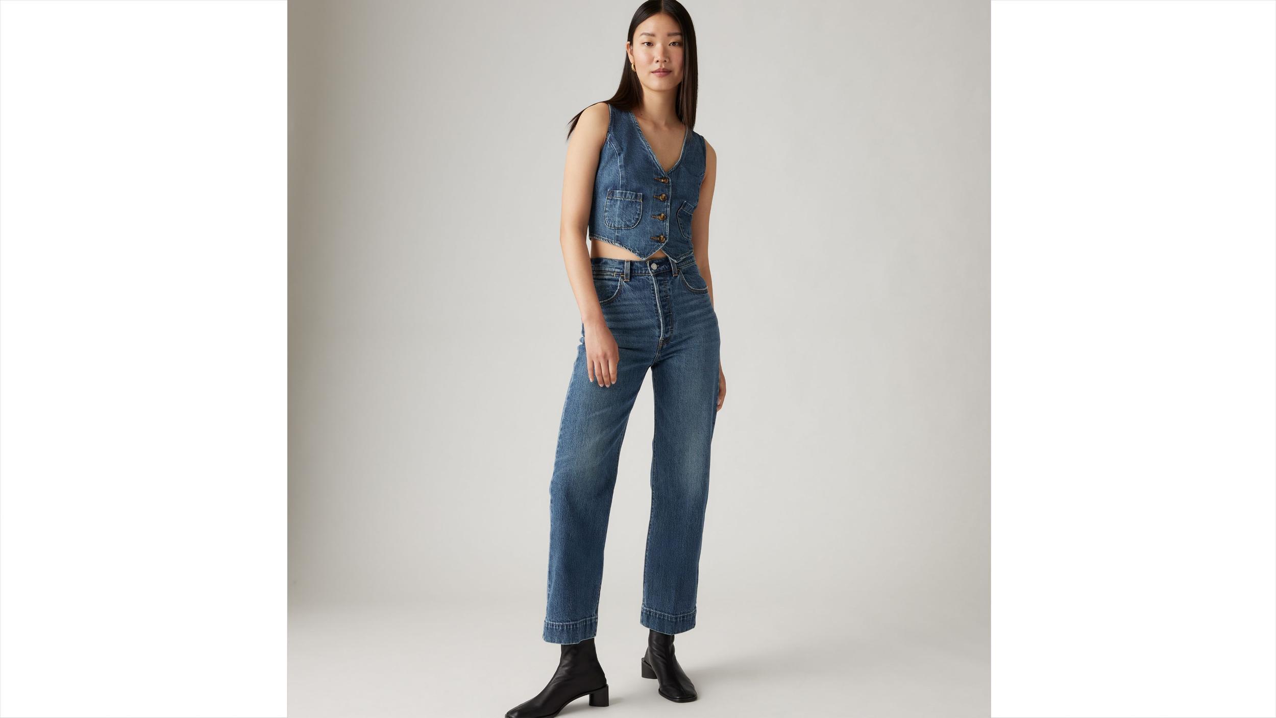 Ribcage Straight Ankle Tailored Women's Jeans Product Image