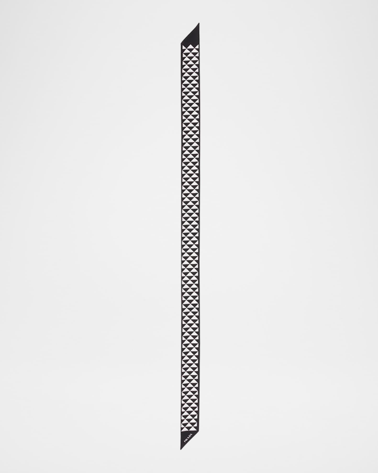 Printed Silk Twill Skinny Scarf Product Image