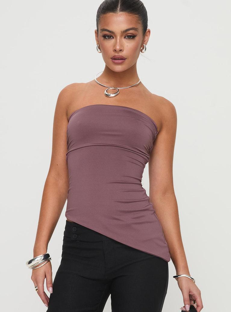 Galan Strapless Top Purple Product Image