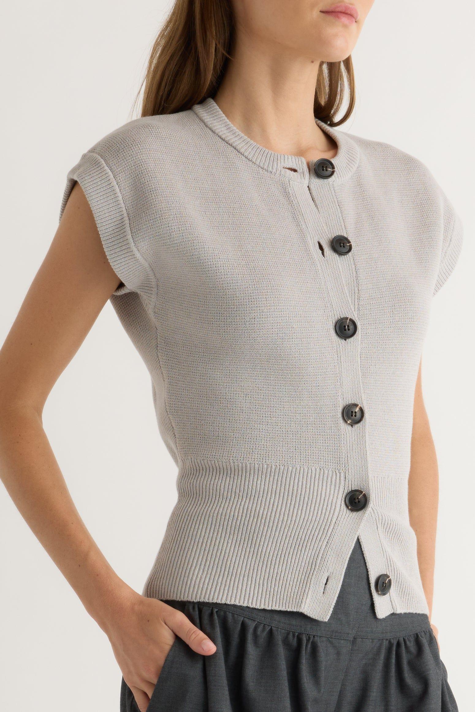 Solea Button Knit Vest Product Image