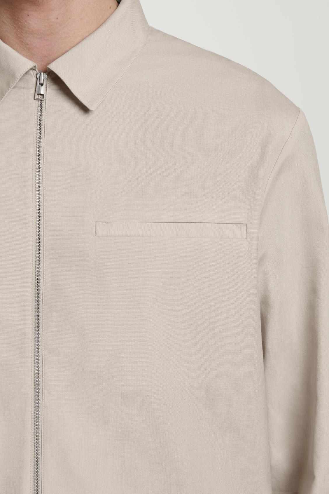 ZIPPED TWILL SHIRT Product Image