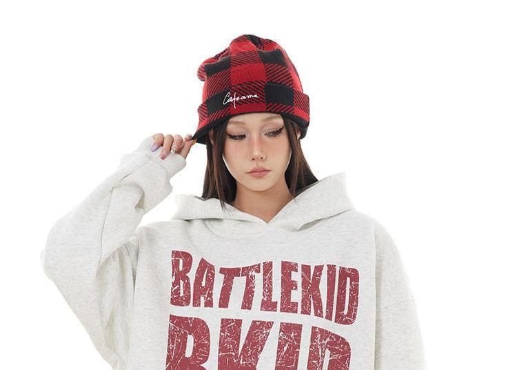 Lettering Oversized Hoodie Product Image