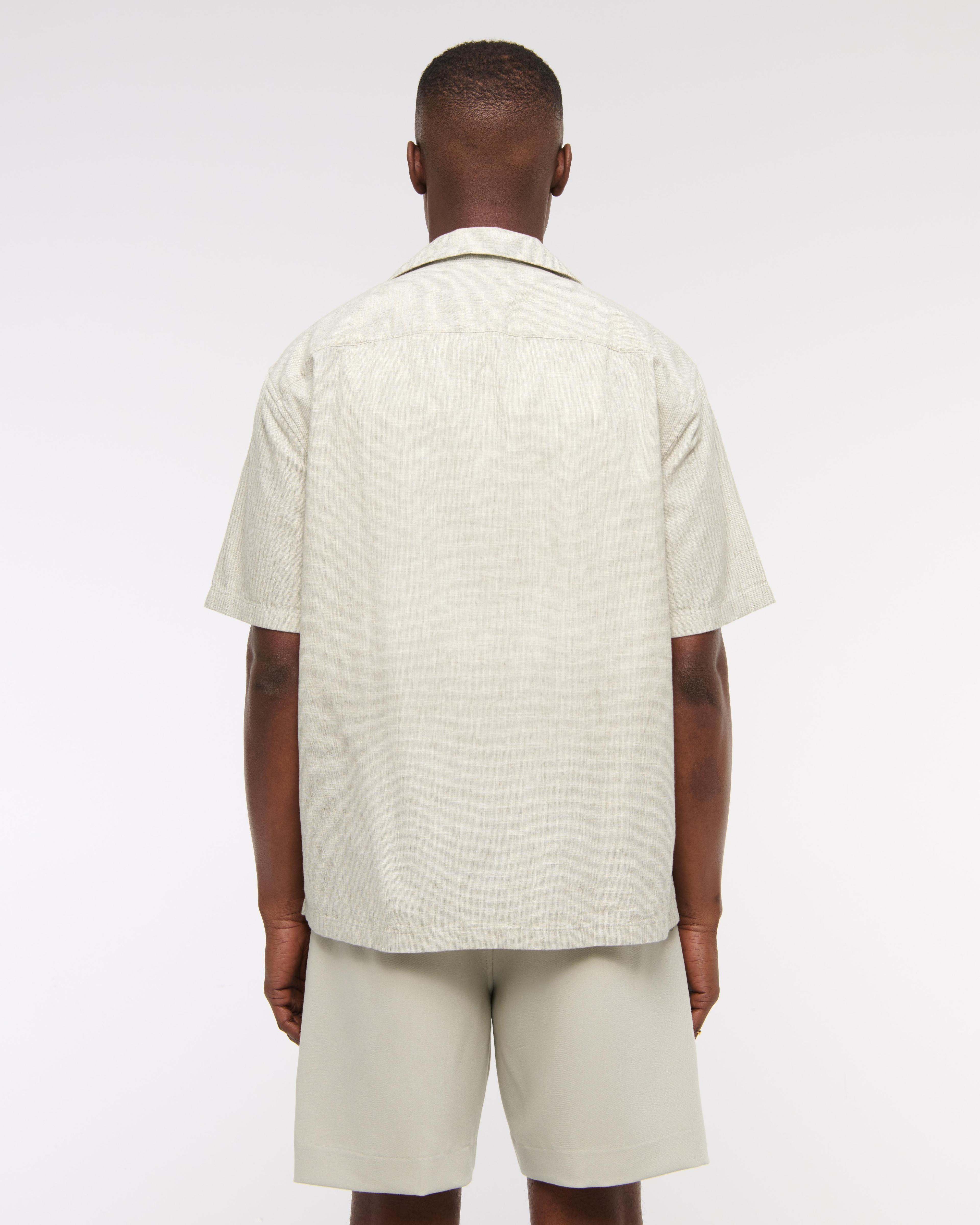 Camp Collar Summer Linen-Blend Shirt Product Image