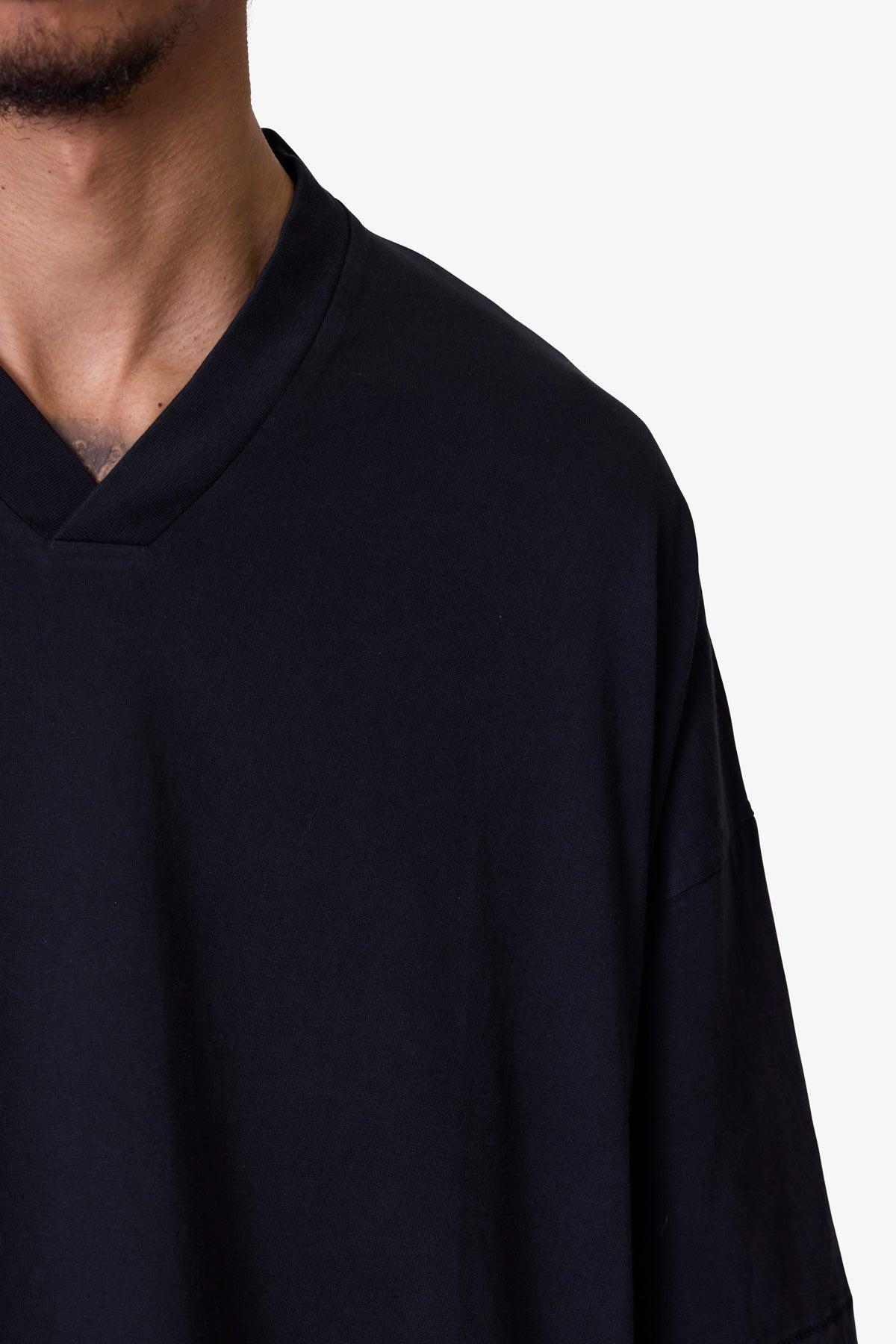 V Neck Tee - Washed Black Product Image