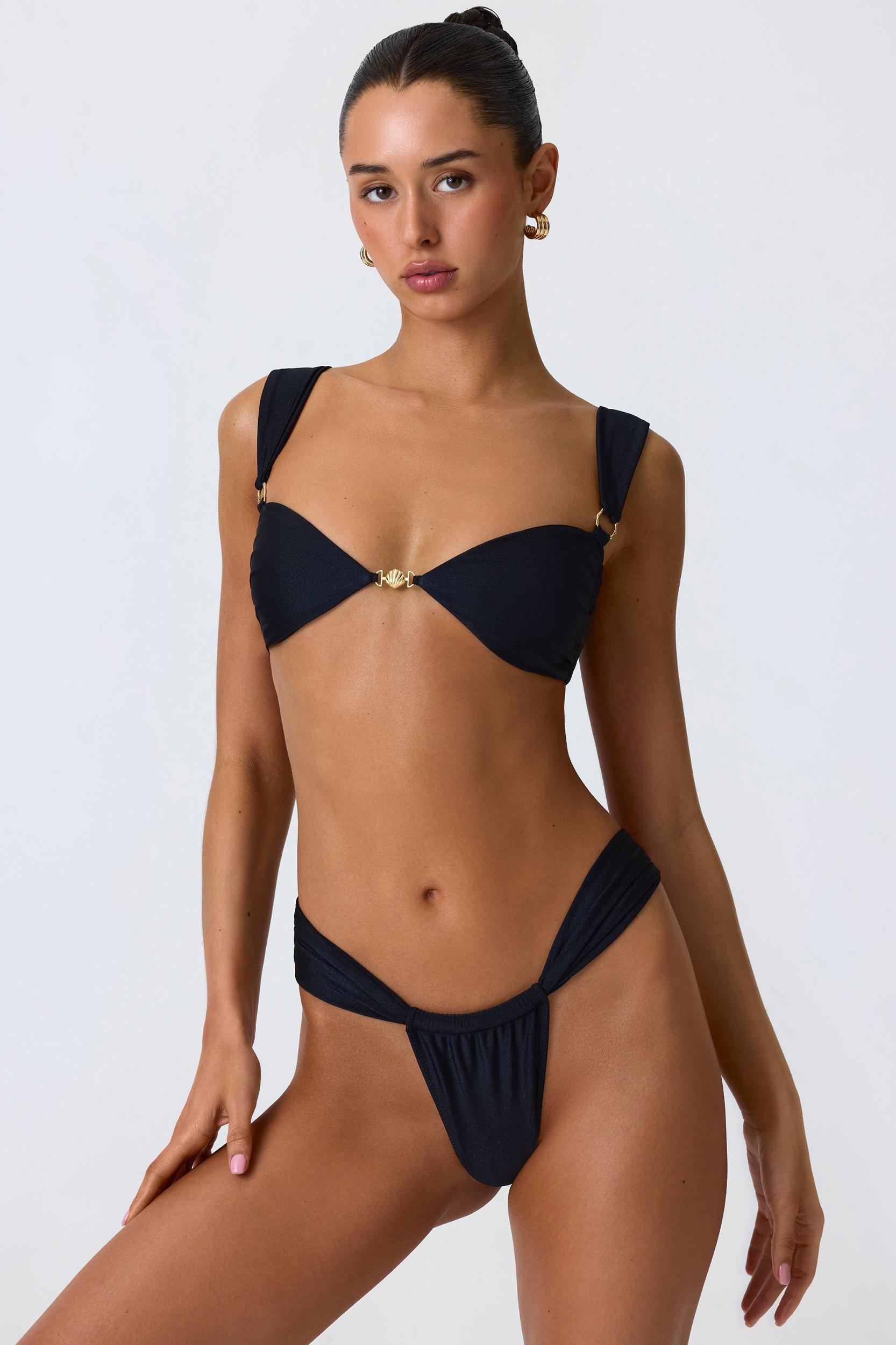 Cheeky Bikini Bottoms in Black Product Image