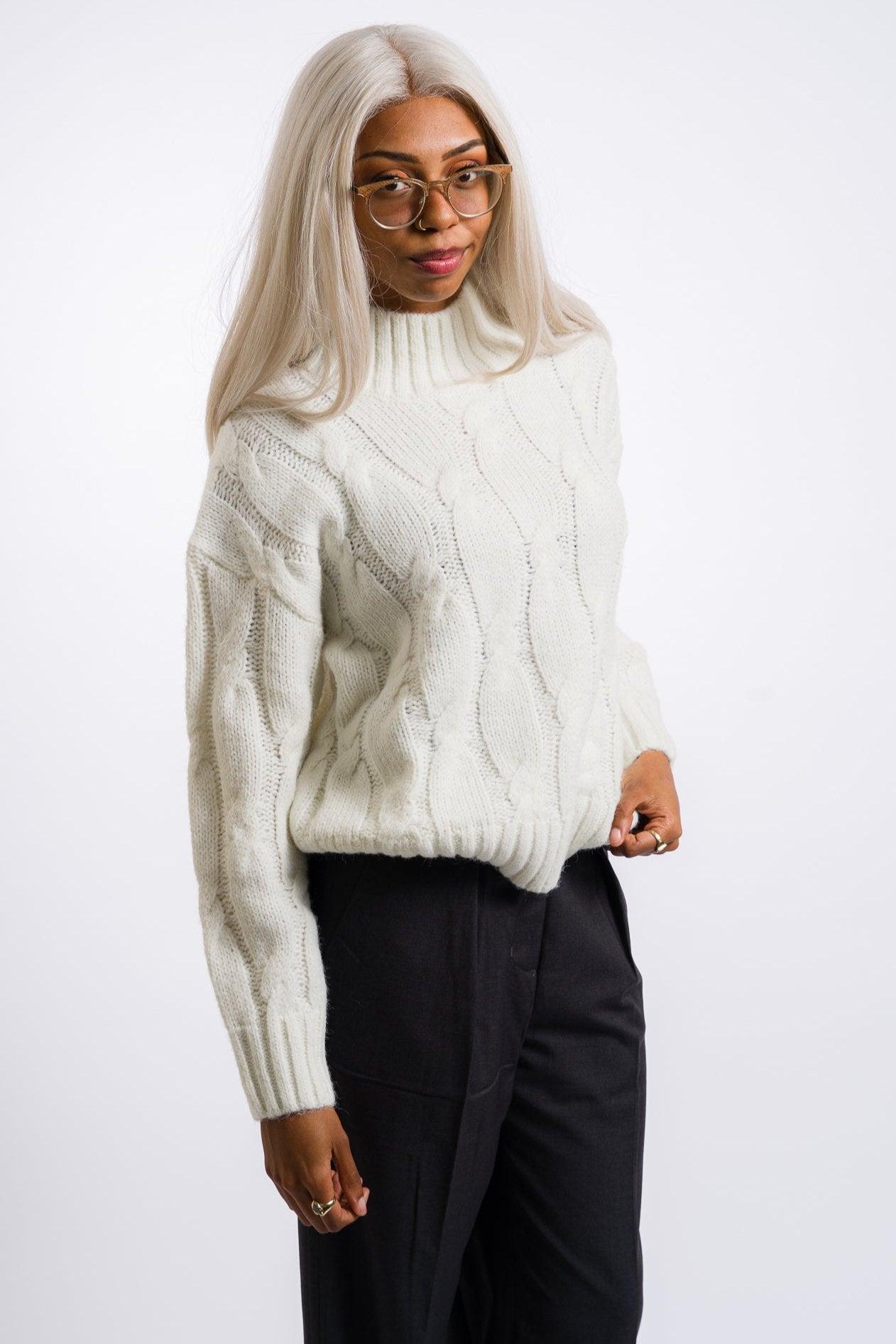 Nia Fiji Knit Sweater - Ivory Product Image