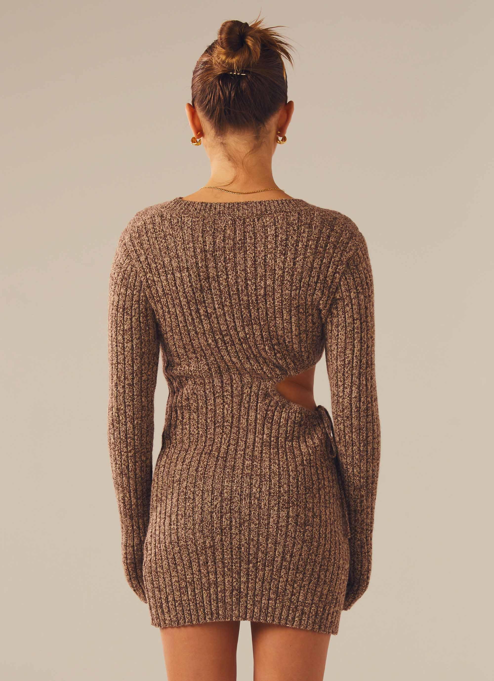 Finesse Knit Mini Dress - Cinnamon Product Image