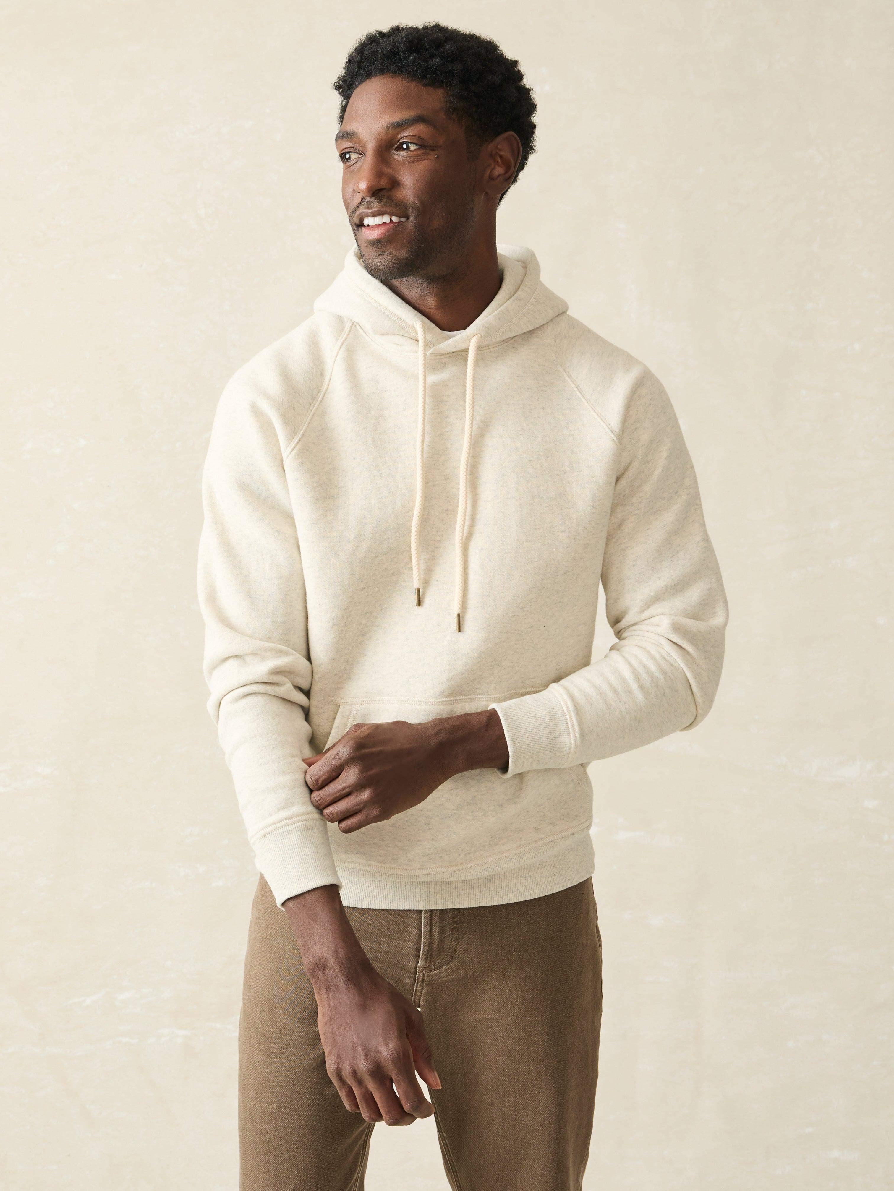 High Standard Fleece Hoodie - Antique Ivory Heather Male Product Image