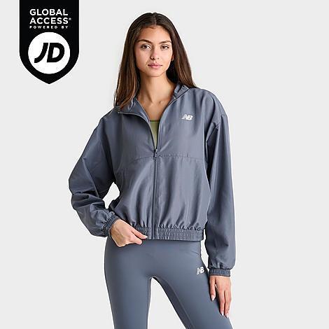 New Balance Womens Linear Woven Jacket Product Image