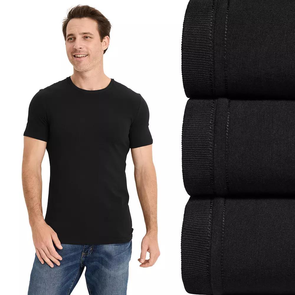 Men's Jockey® 3-Pack Smooth Fit Cotton Stretch Crew Neck Undershirt,  Product Image