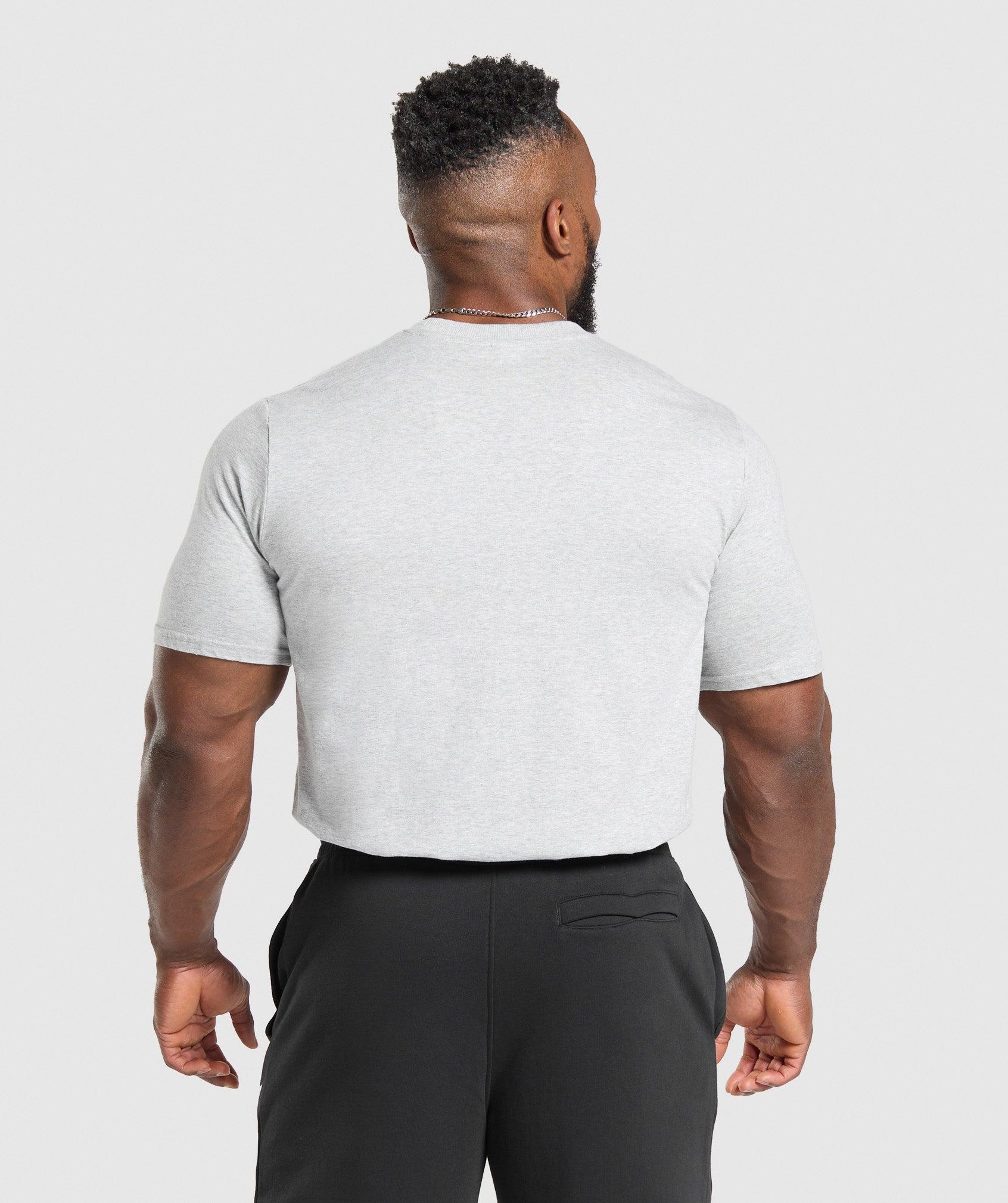 Gymshark T-Shirt 2 Pack - Black/Light Grey Marl Male Product Image