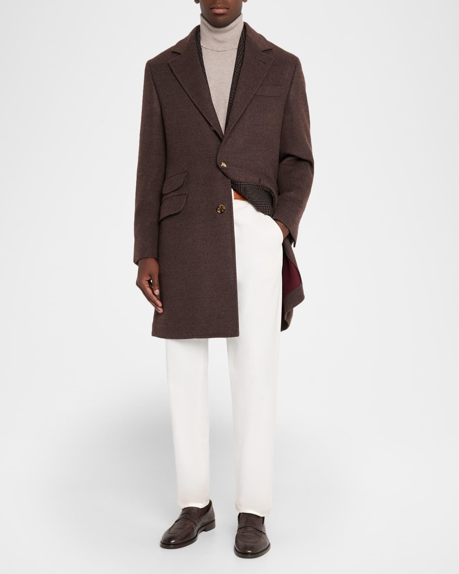 Men's Traditional-Fit Wool Overcoat Product Image