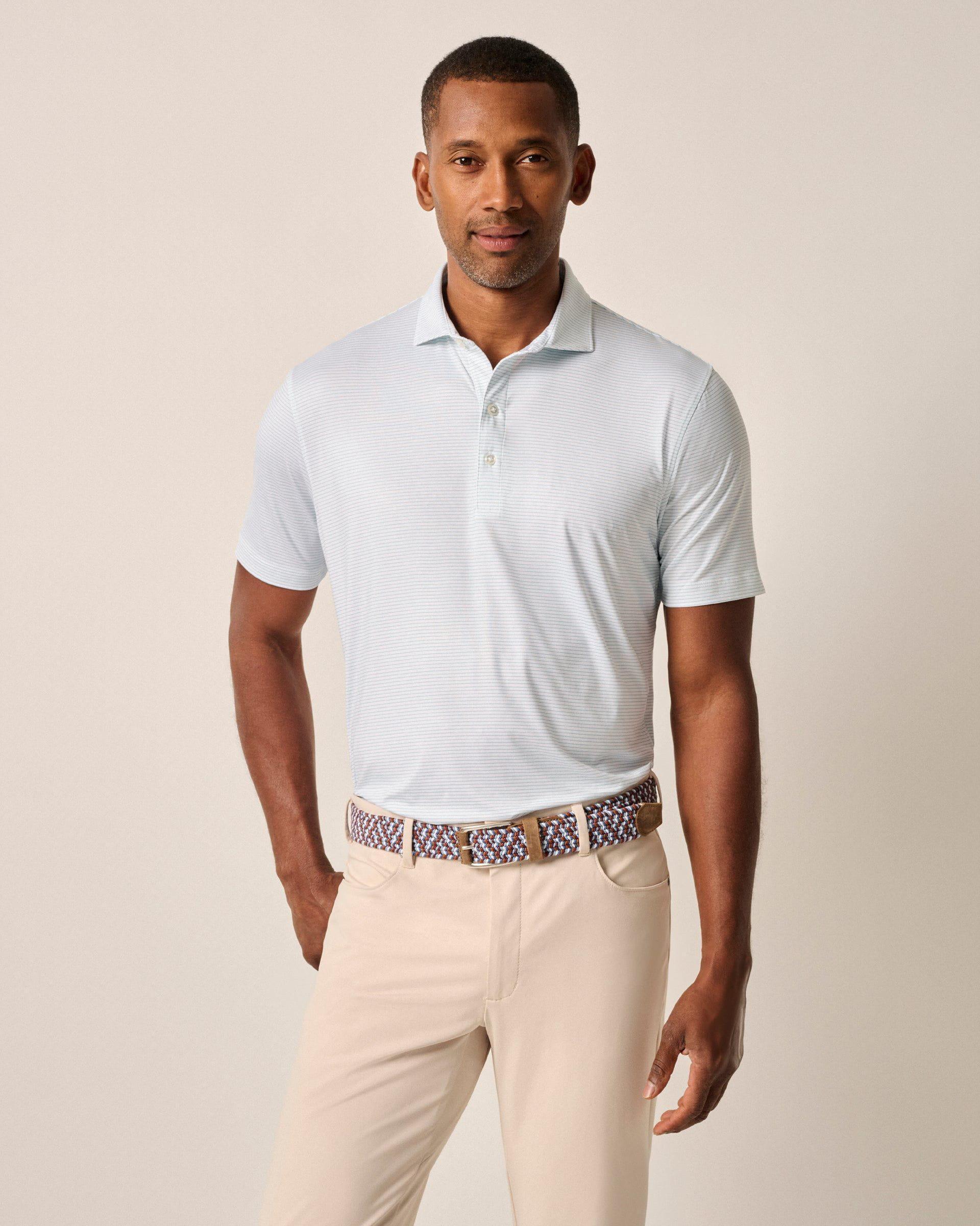 Featherweight Performance Polo - Double Eagle Stripe Male Product Image