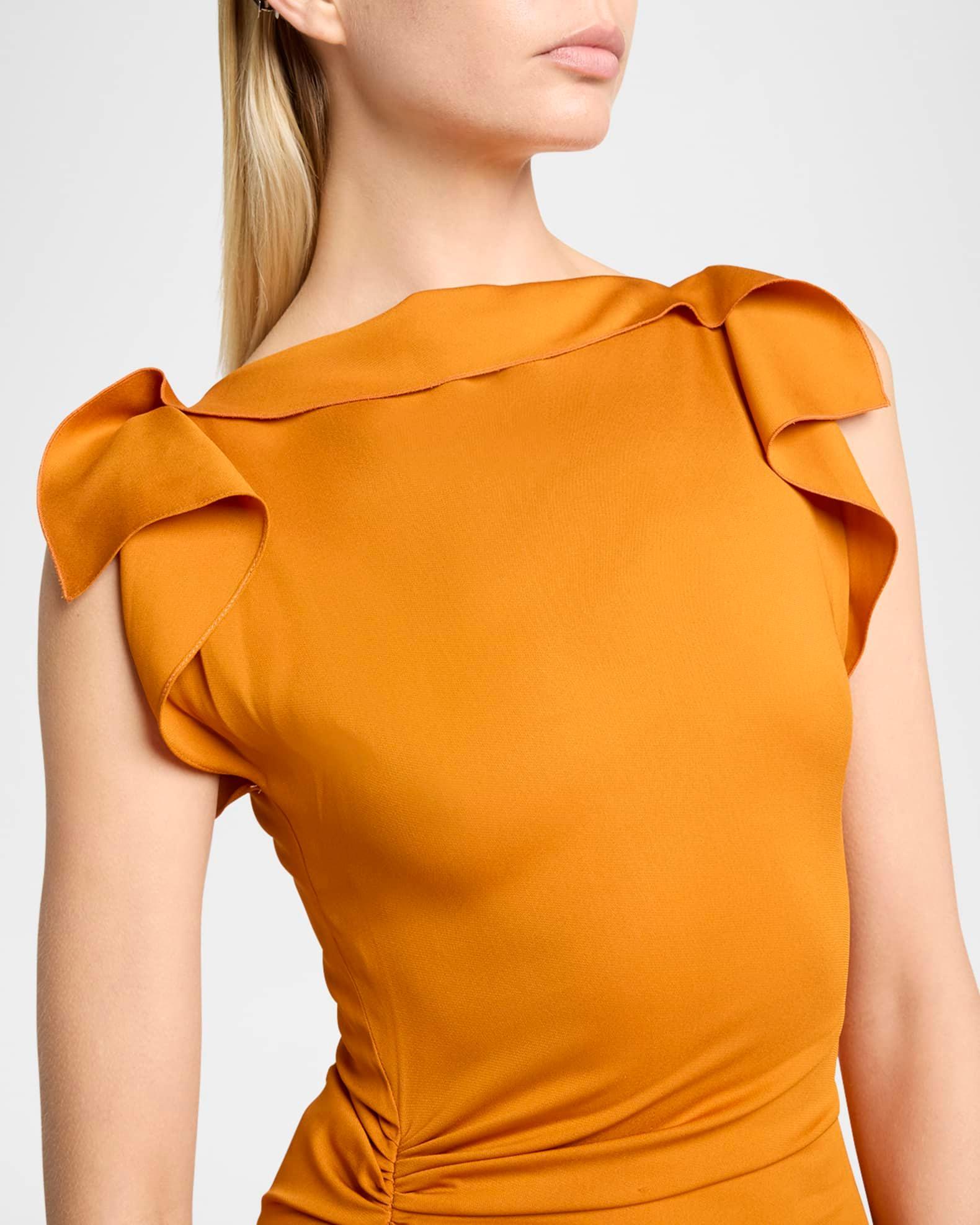 Drape Sleeve Midi Dress Product Image