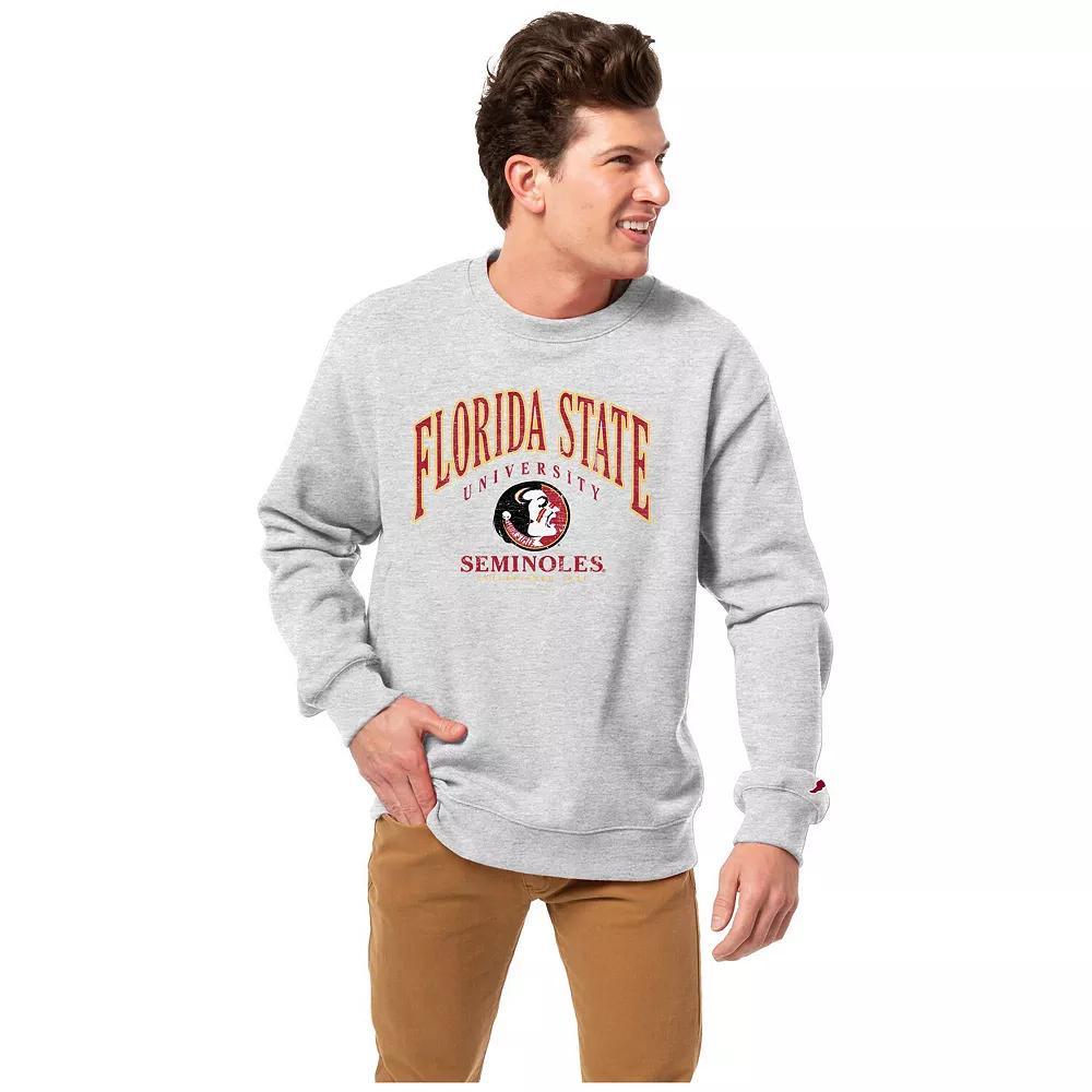 Men's League Collegiate Wear Heather Gray Florida State Seminoles Tall Arch Essential 2.0 Pullover Sweatshirt,  Product Image