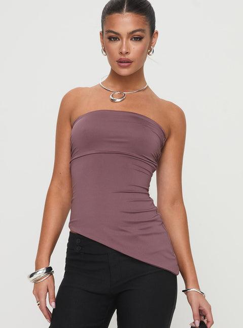 Galan Strapless Top Purple Product Image
