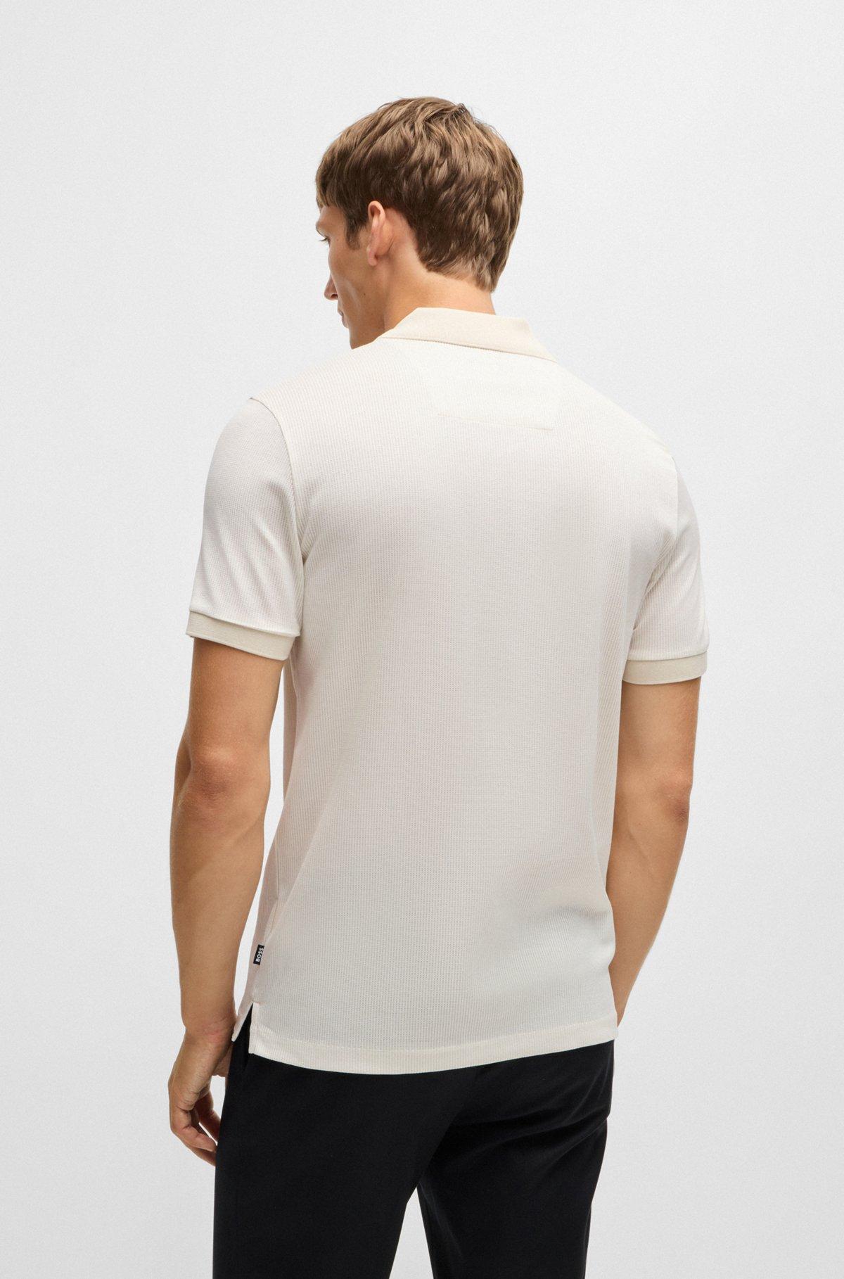 Structured-cotton polo shirt with solid trims Product Image