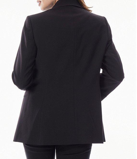 Jones New York Roll Cuff Notch Lapel 3/4 Sleeve Blazer Product Image