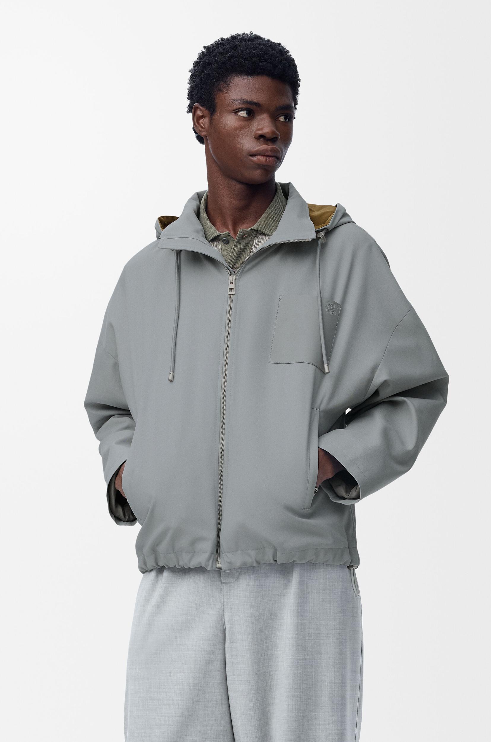 Hooded jacket in cotton Product Image