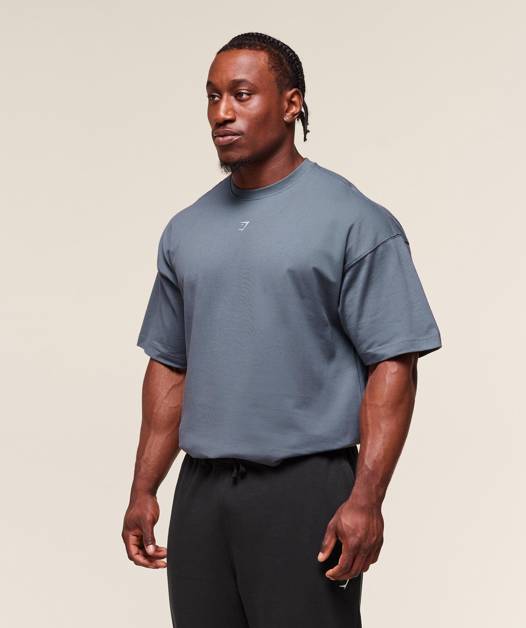 Gymshark Forged By Iron T-Shirt - Iron Blue Male Product Image