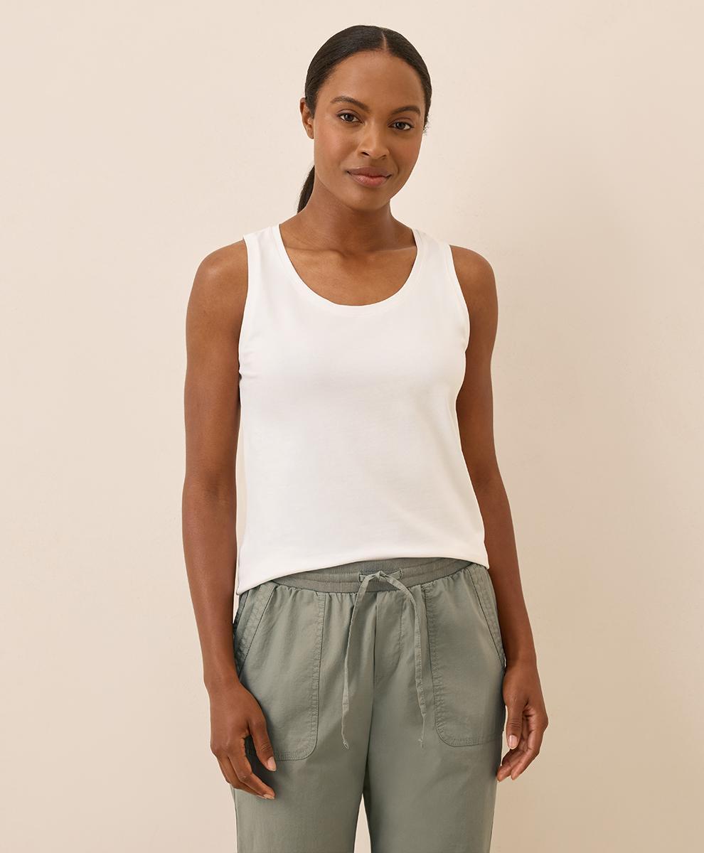 Womens Luxe Stretch Jersey Tank L Product Image