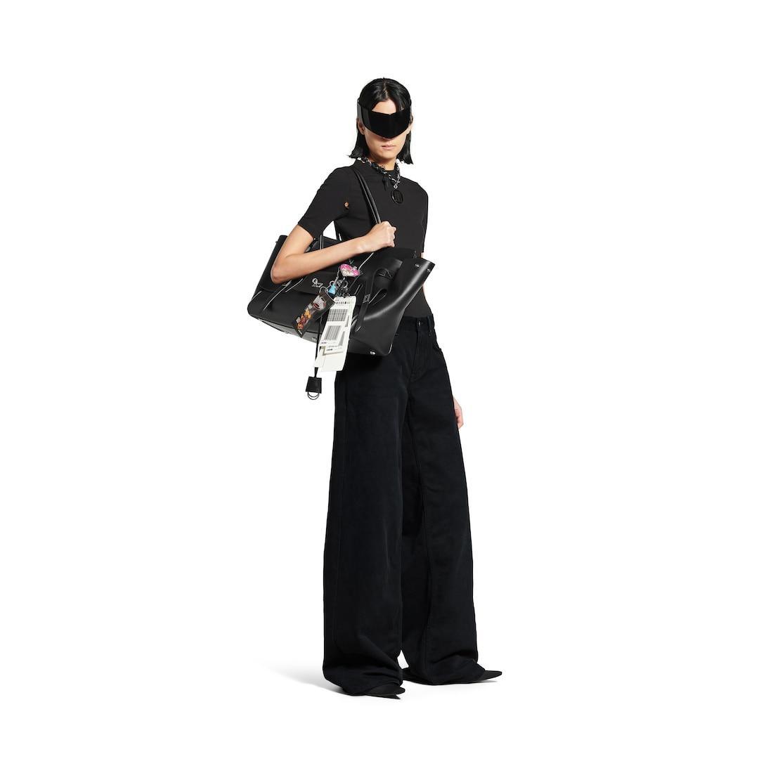 Women's Wide Leg Baggy Pants in Black Product Image