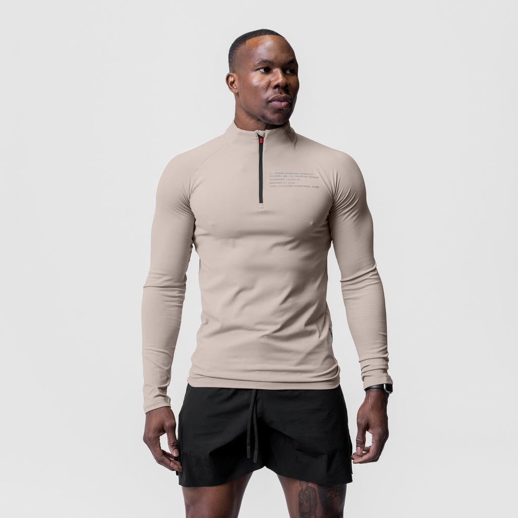 0725. Core Fitted Quarter Zip - Chai Product Image