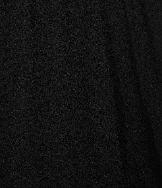 Eileen Fisher Silk Georgette Crepe Elastic Waist Pants Product Image