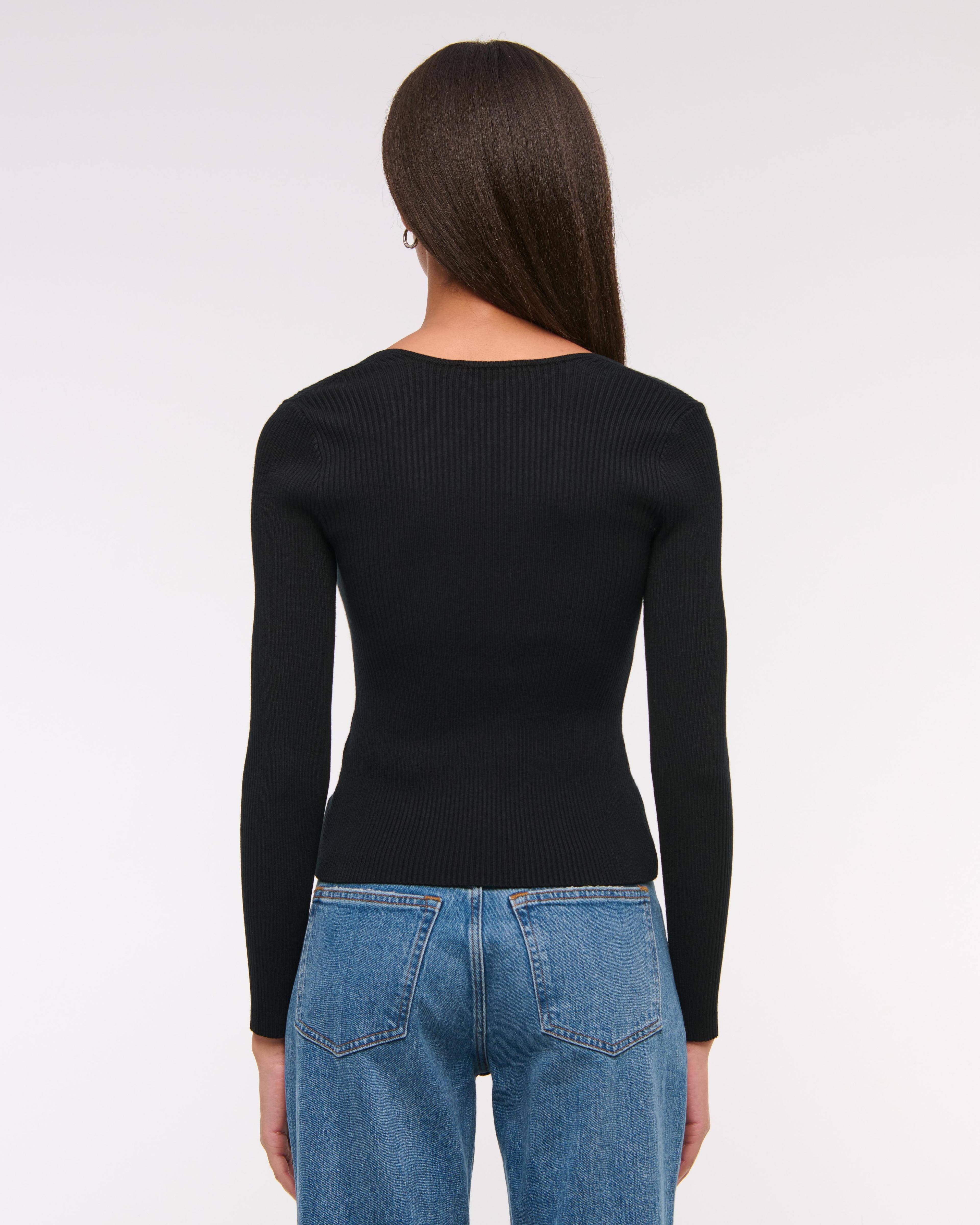 The A&F Ava Long-Sleeve Sweater Top Product Image