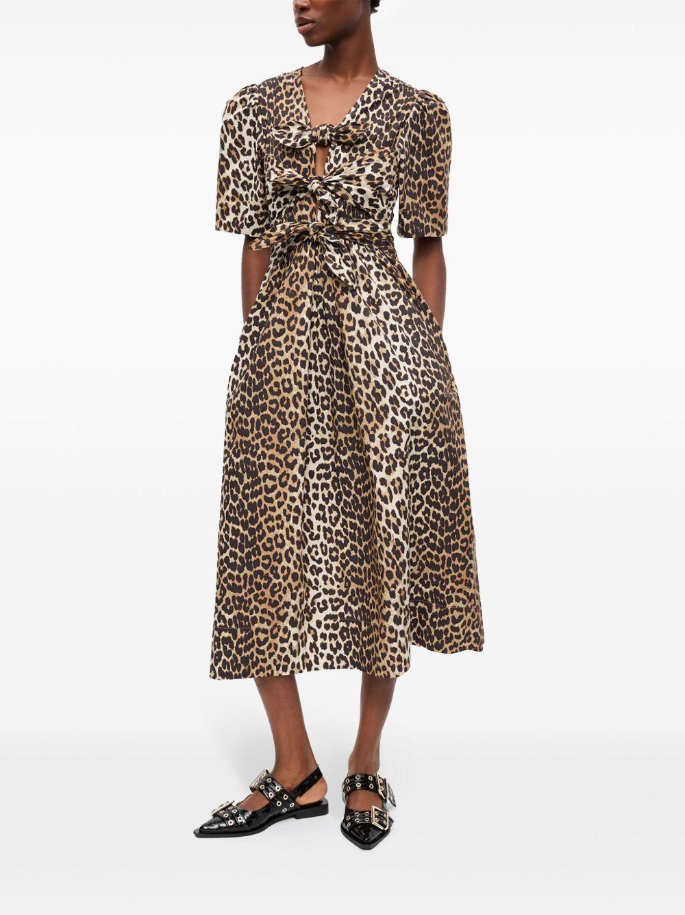 leopard-print midi dress Product Image