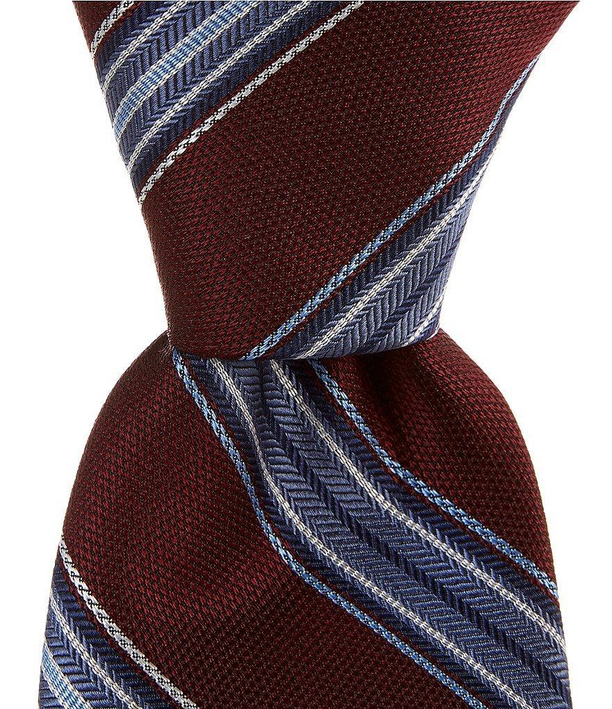 Cremieux Many Stripes 3 1/4#double; Woven Silk Tie Product Image