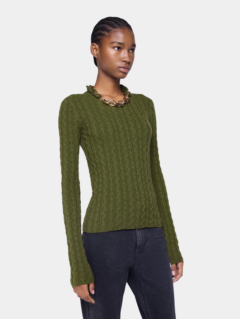 KHAKI SWEATER IN WOOL Product Image