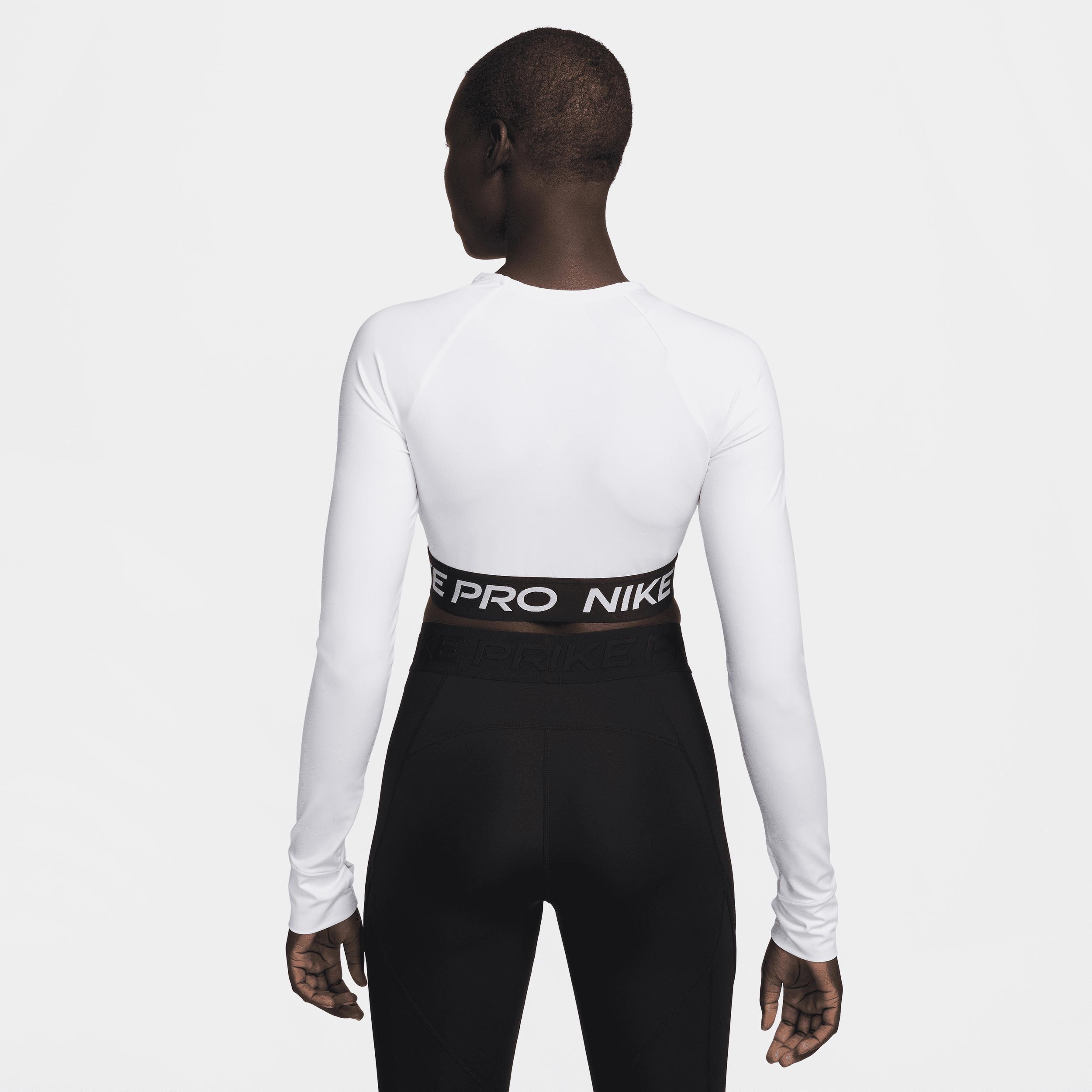 Womens Nike Pro Dri-FIT Cropped Long-Sleeve Top | FV5484-100 Product Image